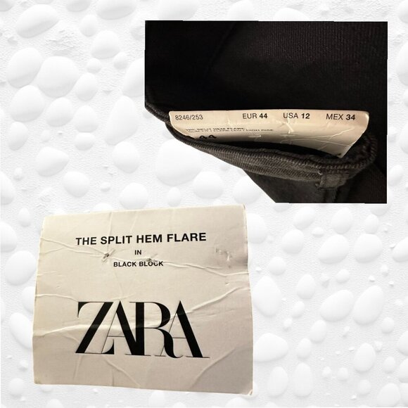 ๐ ZARA (TALL) The Split Hem Flare - Size Euro 44 / US 12 - NWT ๐ - Picture 8 of 8